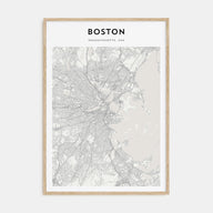 Boston Map Portrait Poster