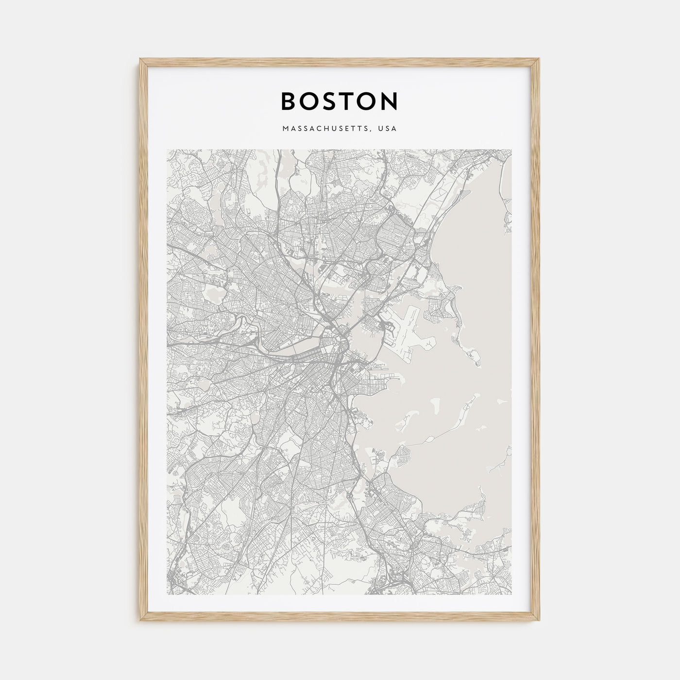 Boston Map Portrait Poster