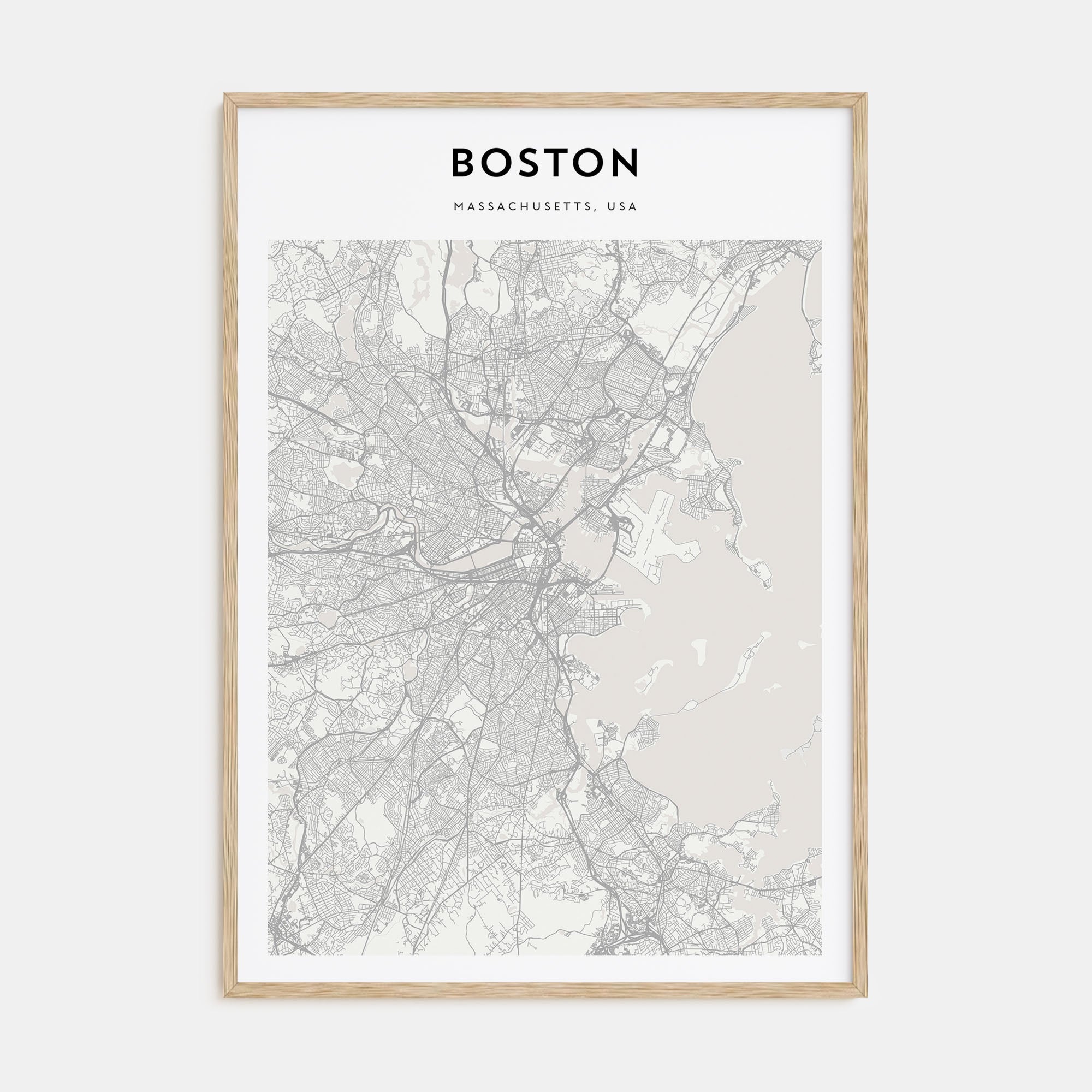 Boston Map Portrait Poster