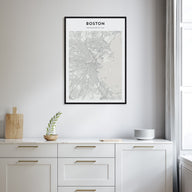 Boston Map Portrait Poster