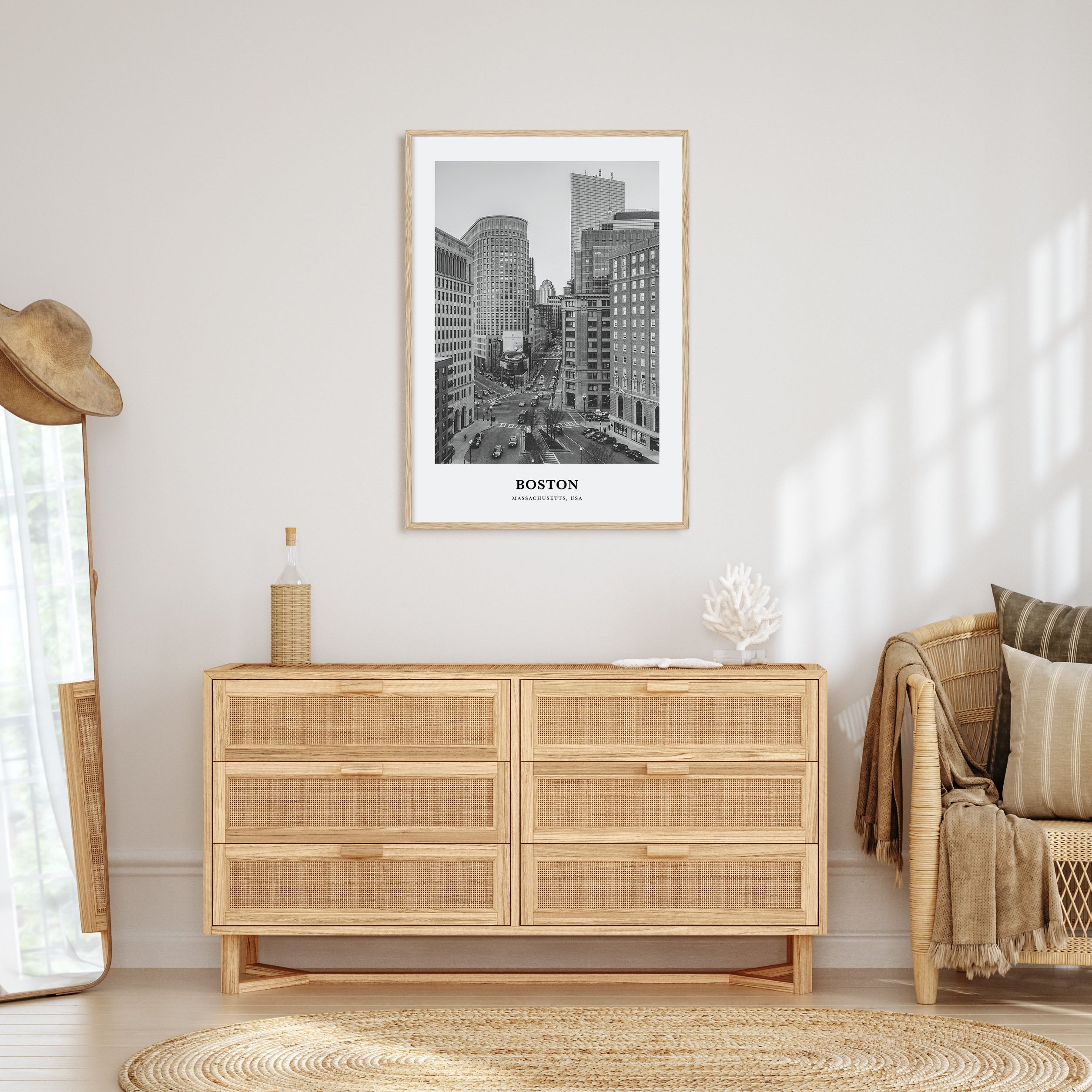 Boston Portrait B&W No 1 Poster