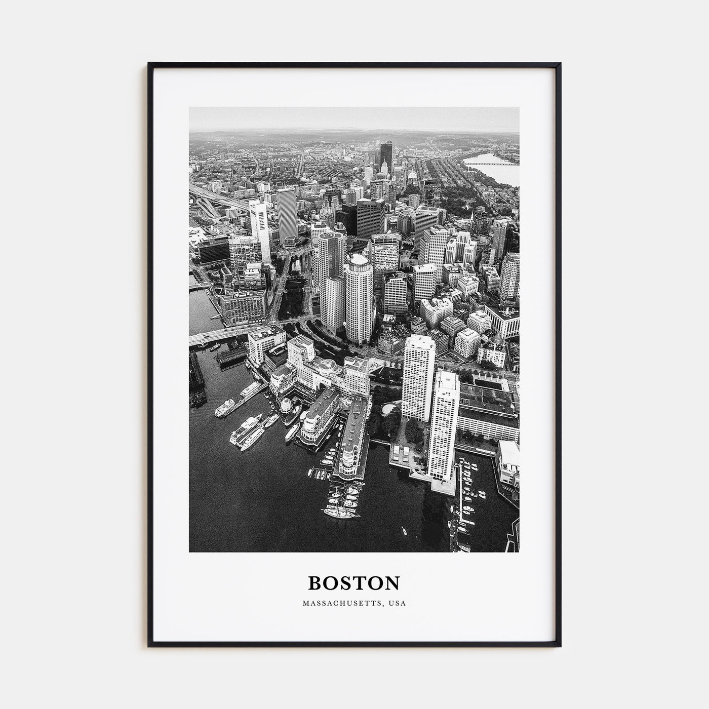 Boston Portrait B&W No 2 Poster