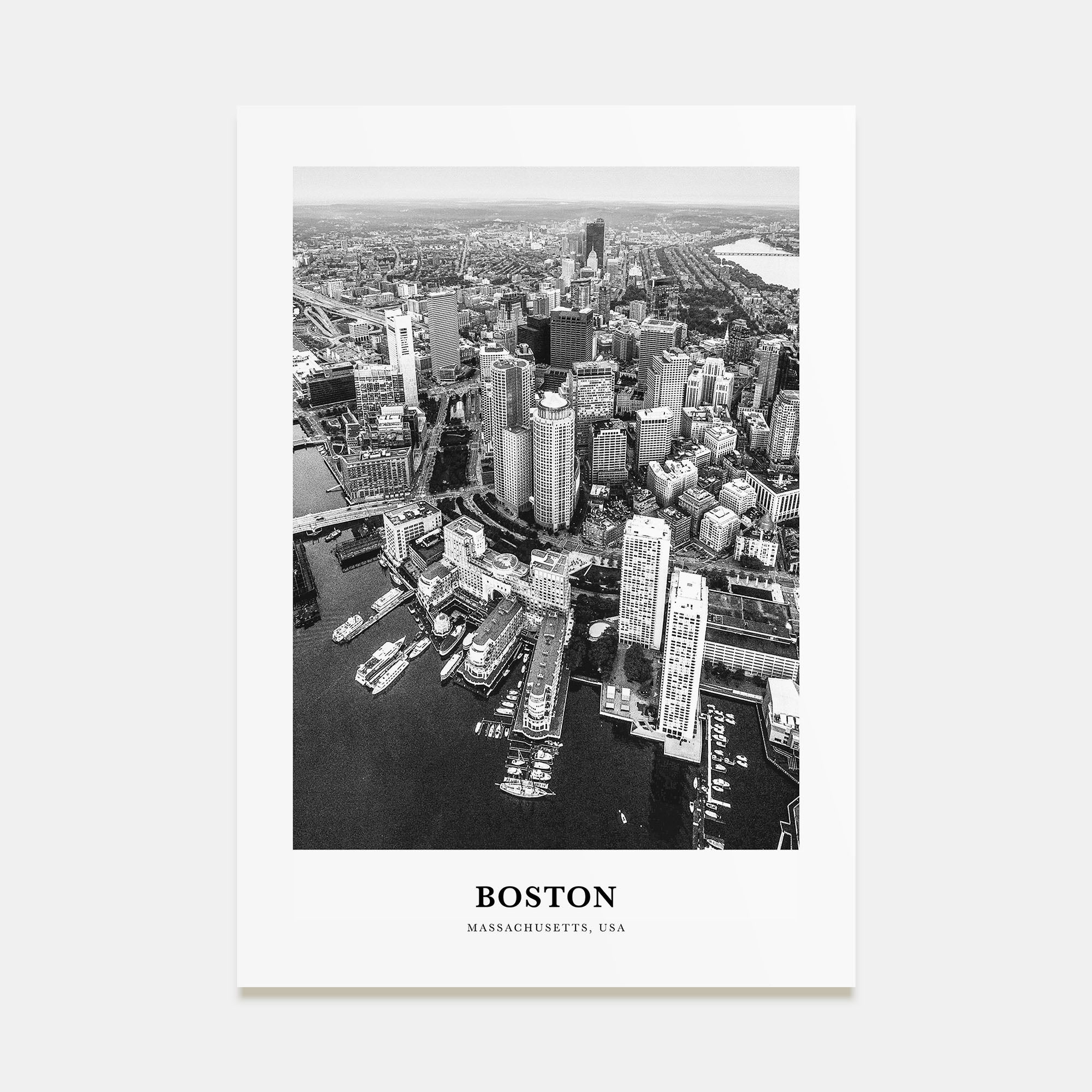 Boston Portrait B&W No 2 Poster