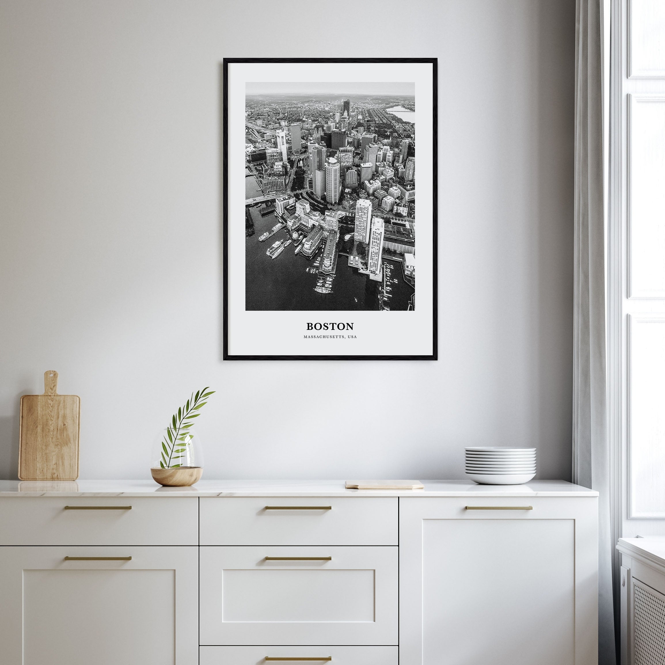 Boston Portrait B&W No 2 Poster