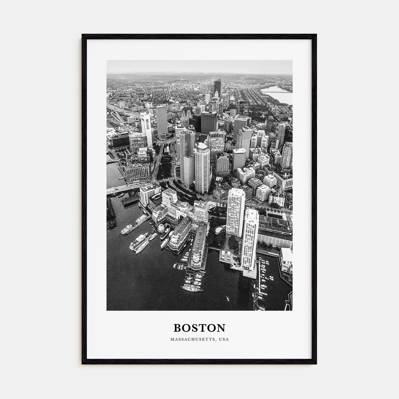 Boston Portrait B&W No 2 Poster