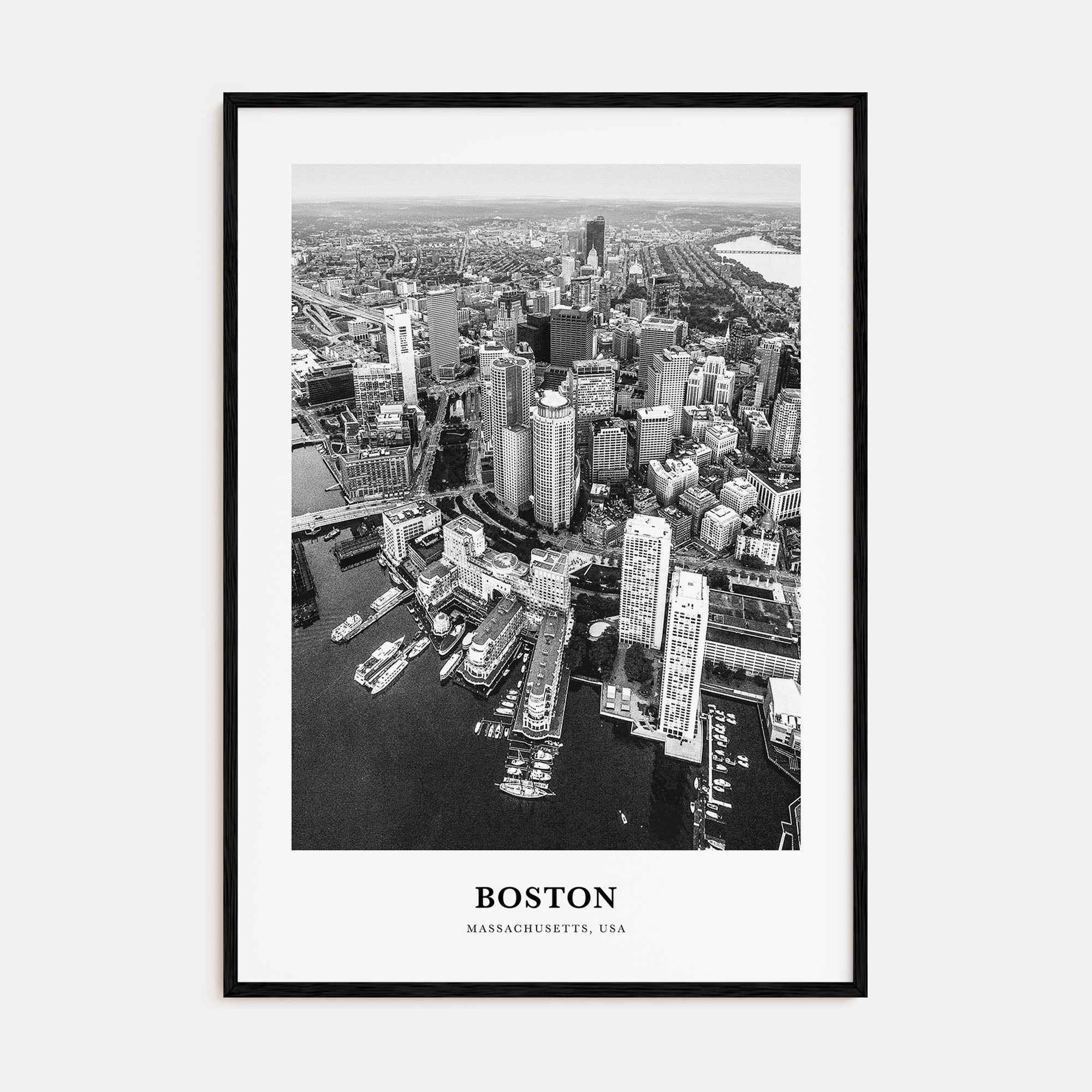 Boston Portrait B&W No 2 Poster