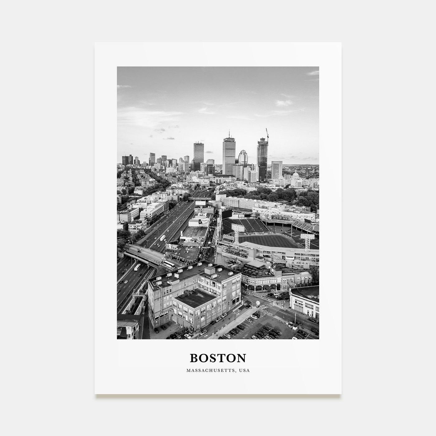 Boston Portrait B&W No 3 Poster