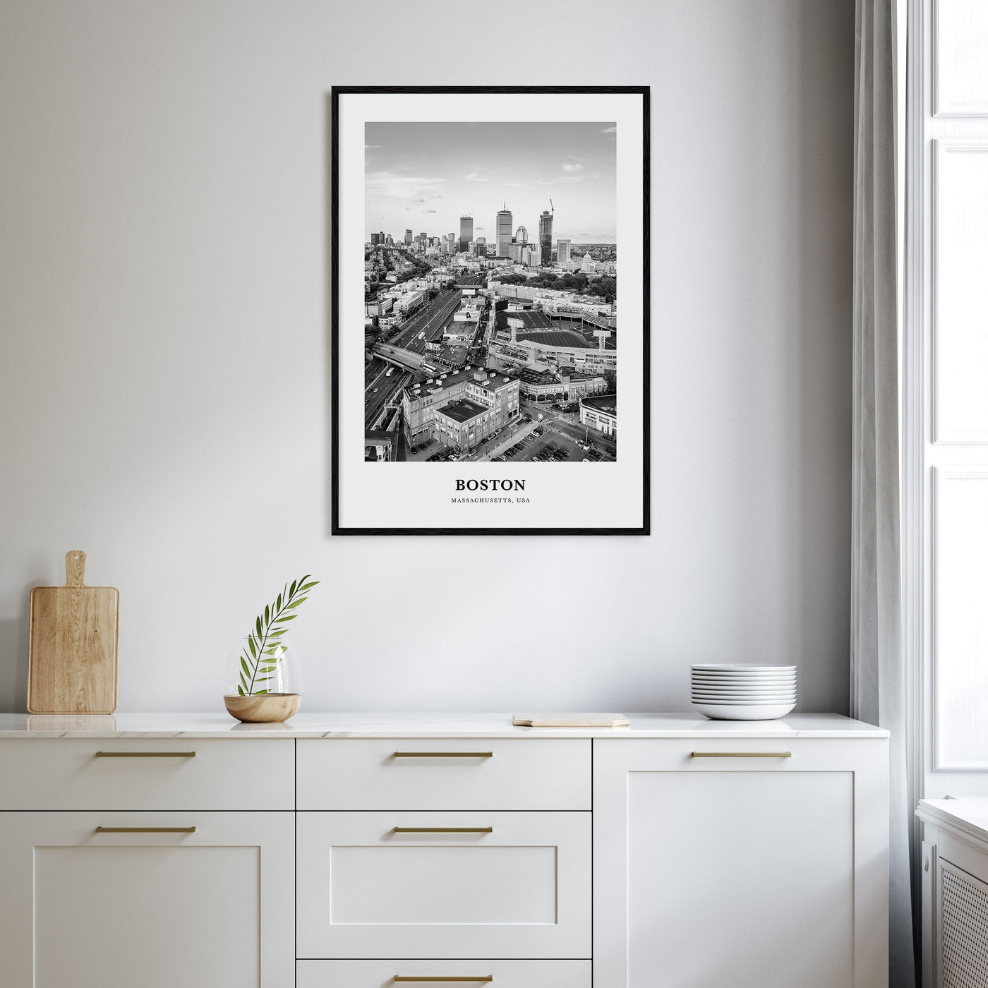 Boston Portrait B&W No 3 Poster
