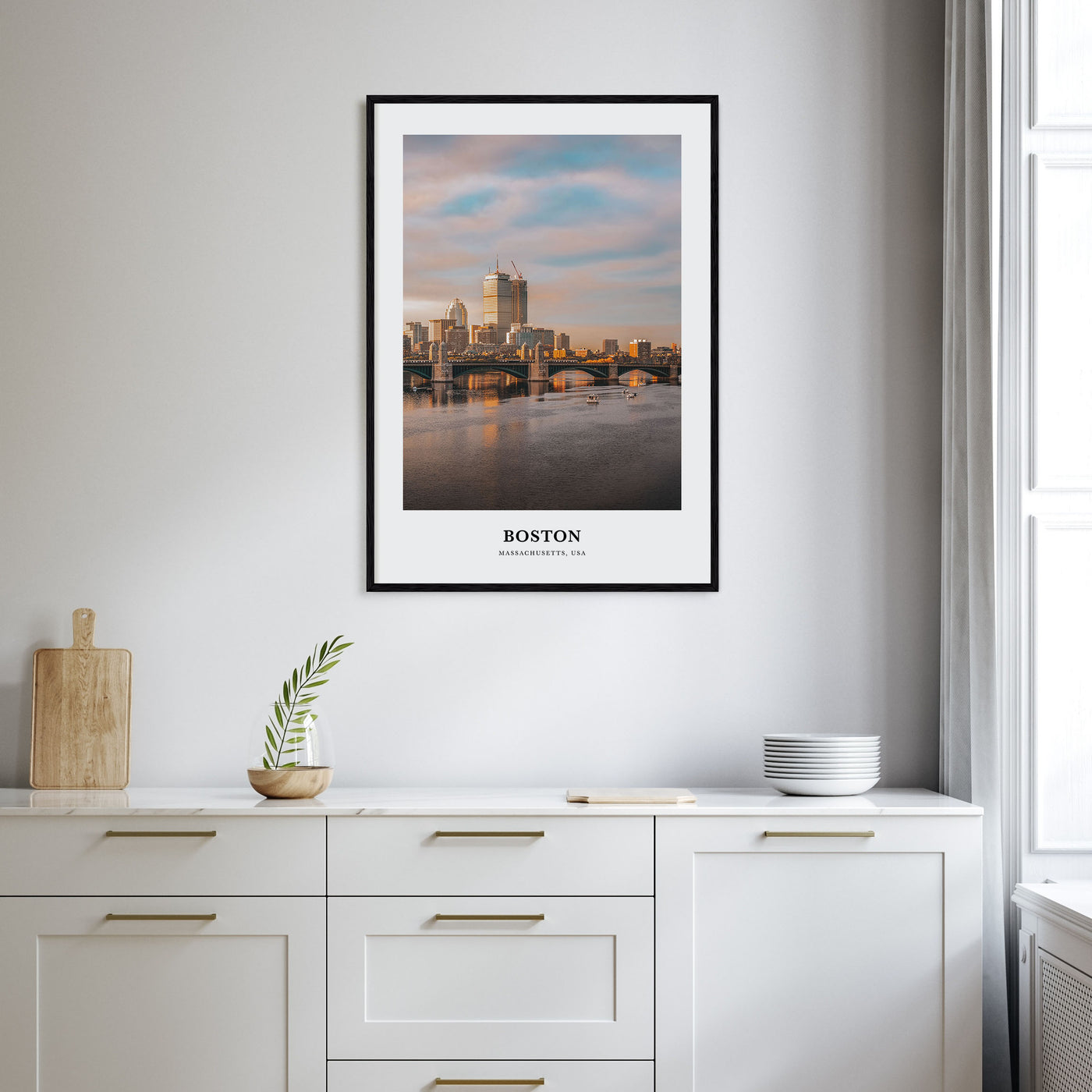 Boston Portrait Color No 2 Poster