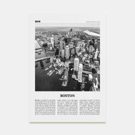 Boston Travel B&W No 1 Poster
