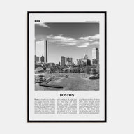 Boston Travel B&W No 2 Poster