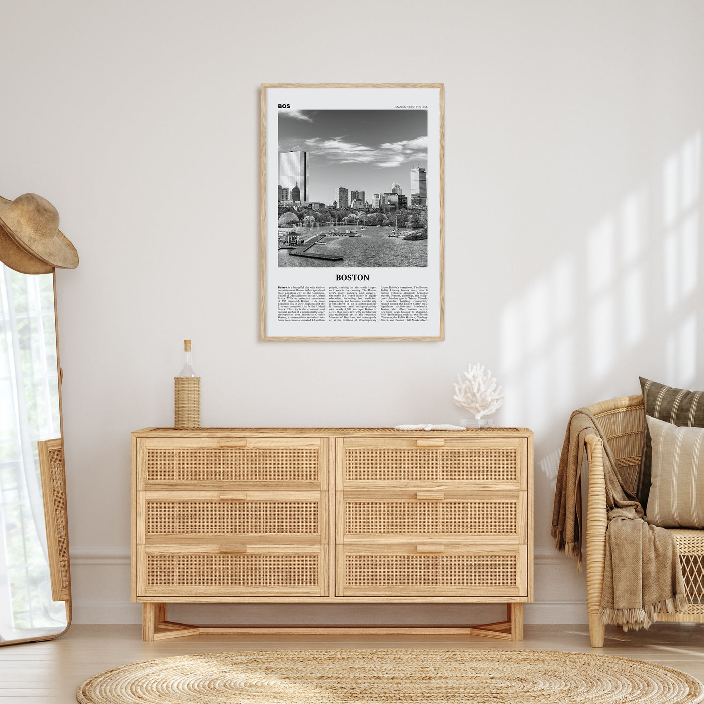 Boston Travel B&W No 2 Poster