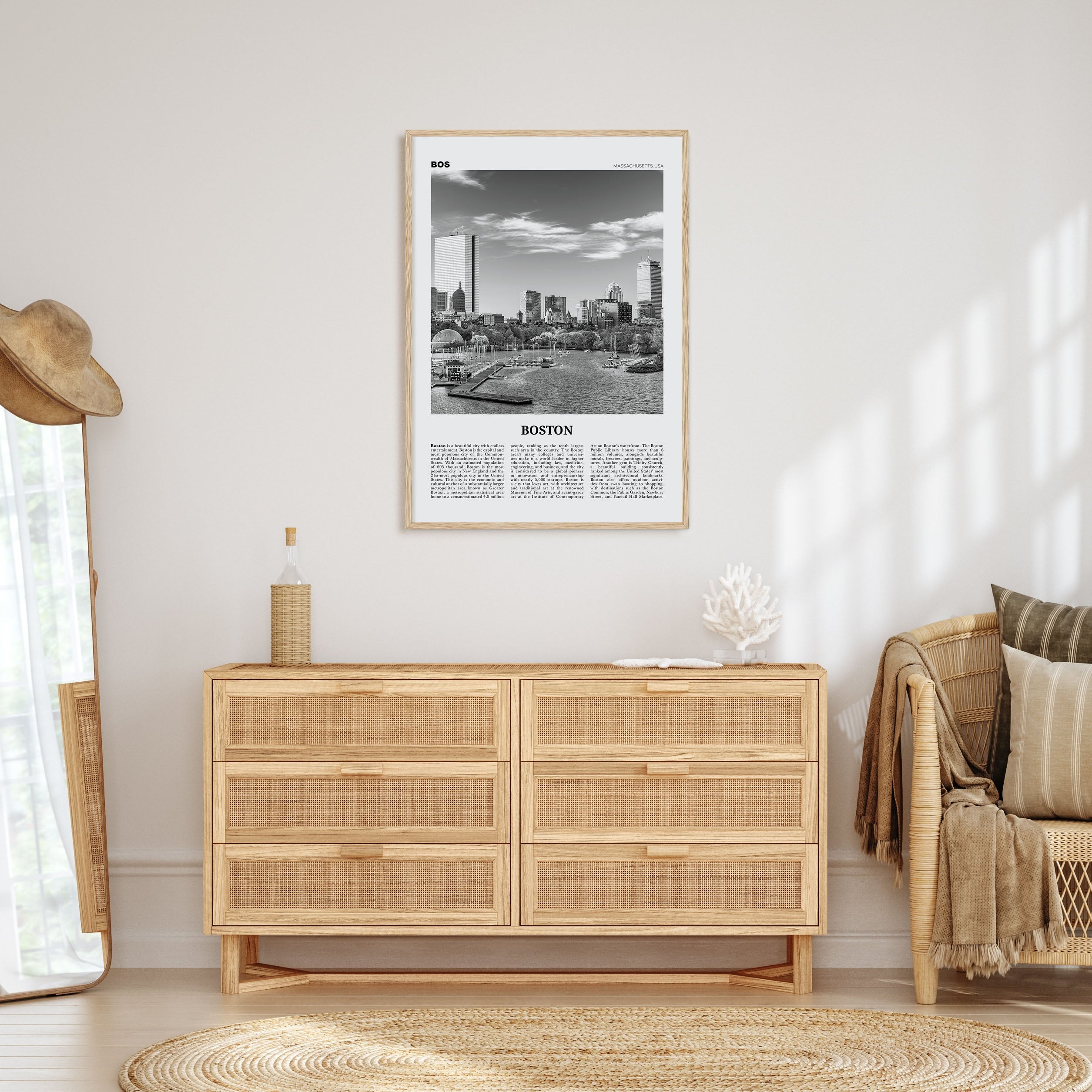 Boston Travel B&W No 2 Poster