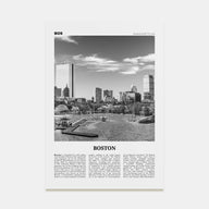 Boston Travel B&W No 2 Poster