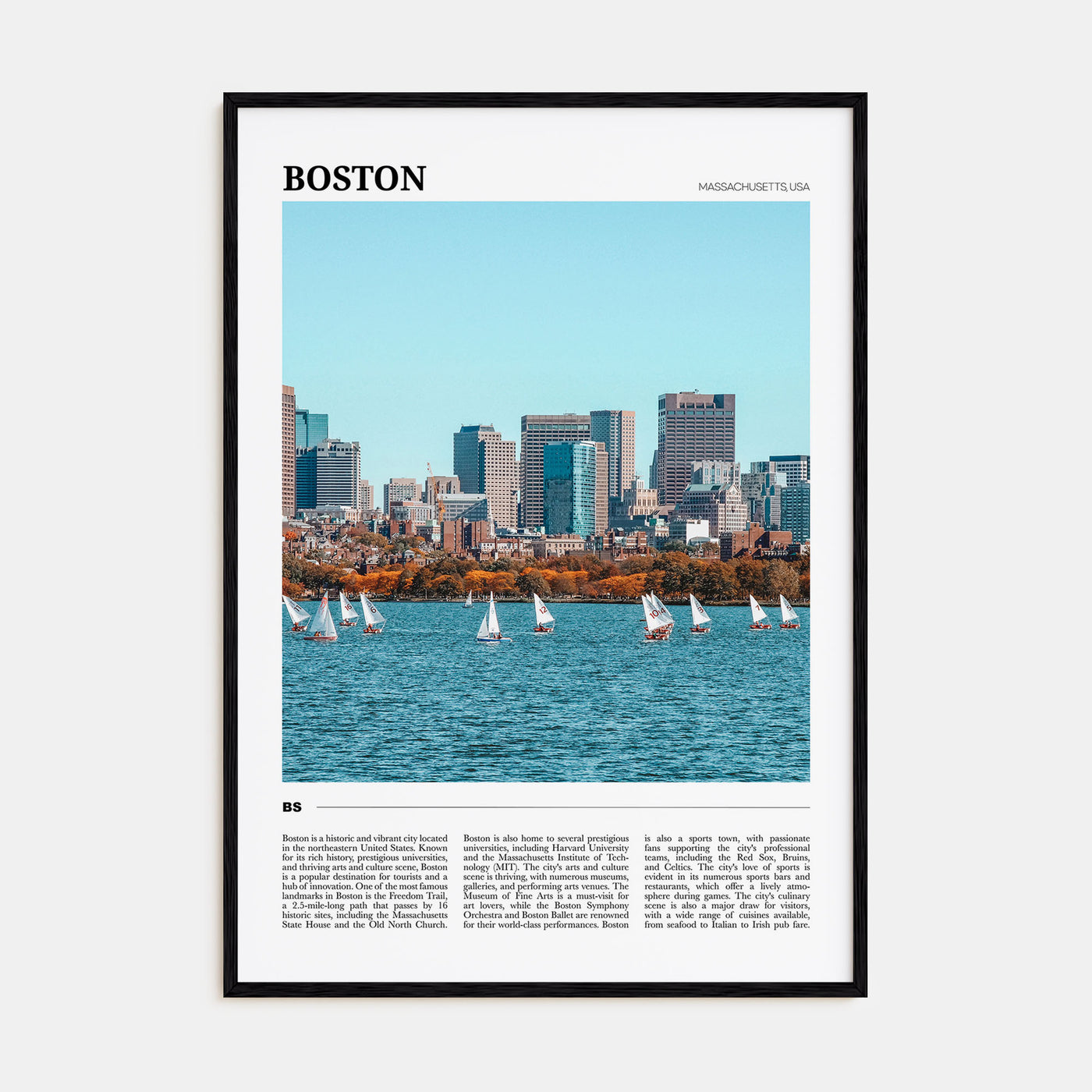 Boston Travel Color No 1 Poster
