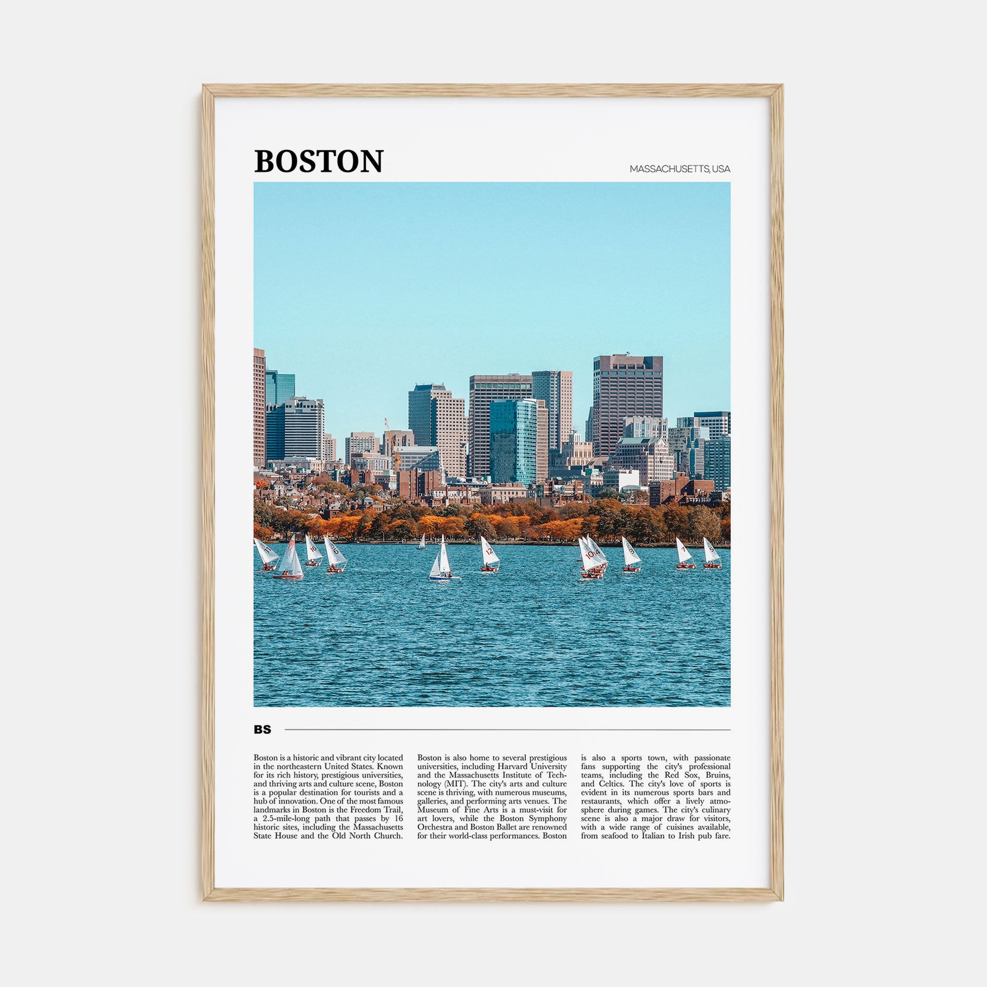 Boston Travel Color No 1 Poster