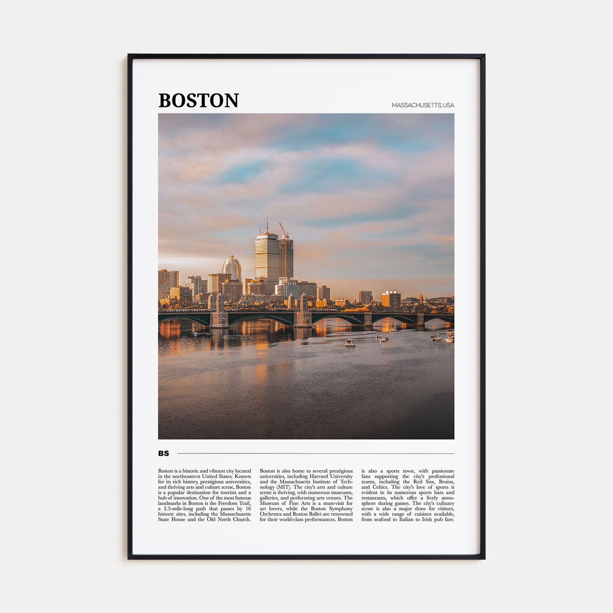 Boston Travel Color No 2 Poster