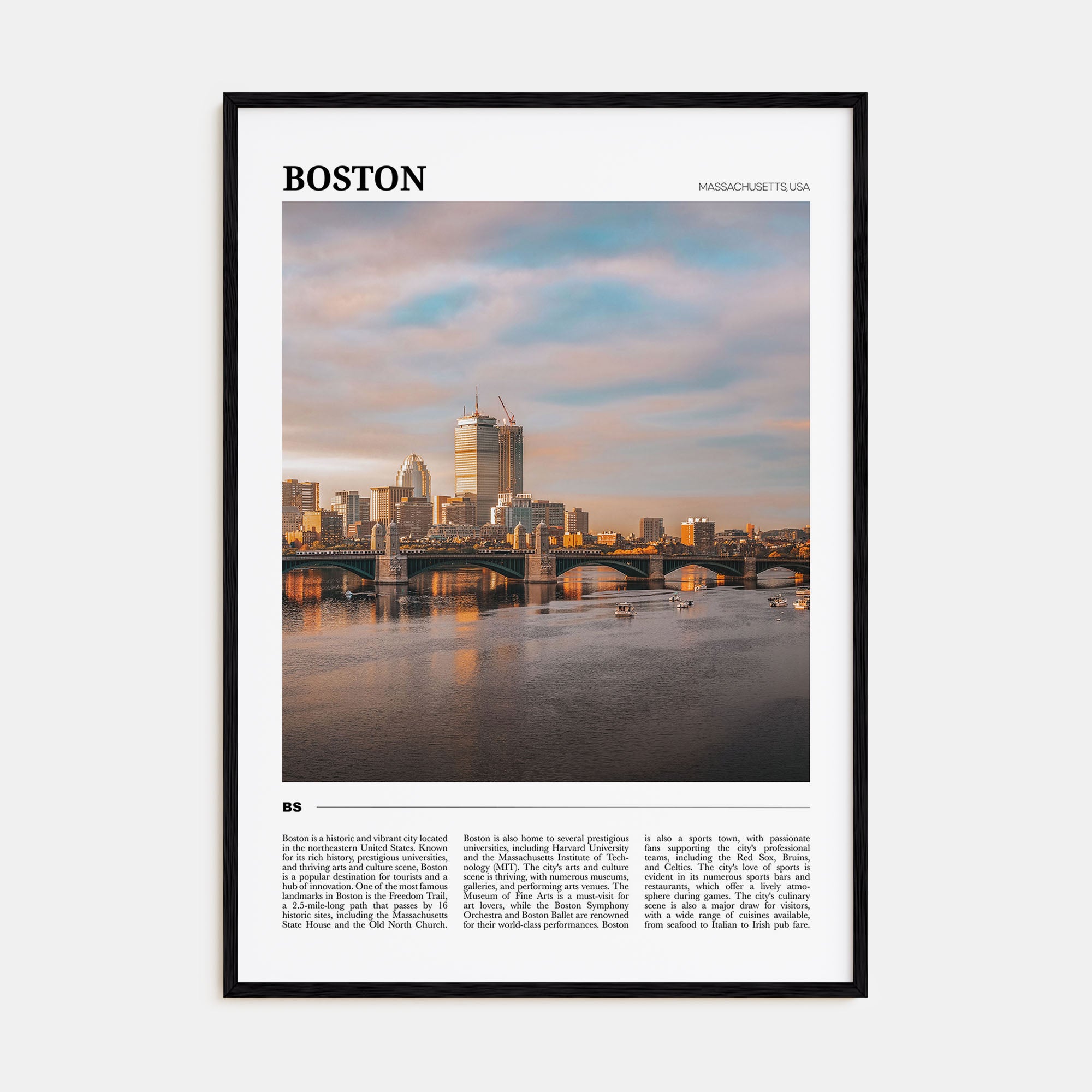 Boston Travel Color No 2 Poster