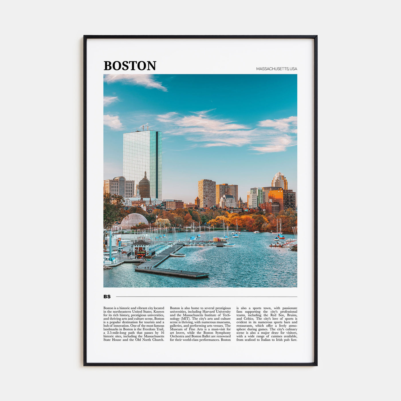 Boston Travel Color No 3 Poster
