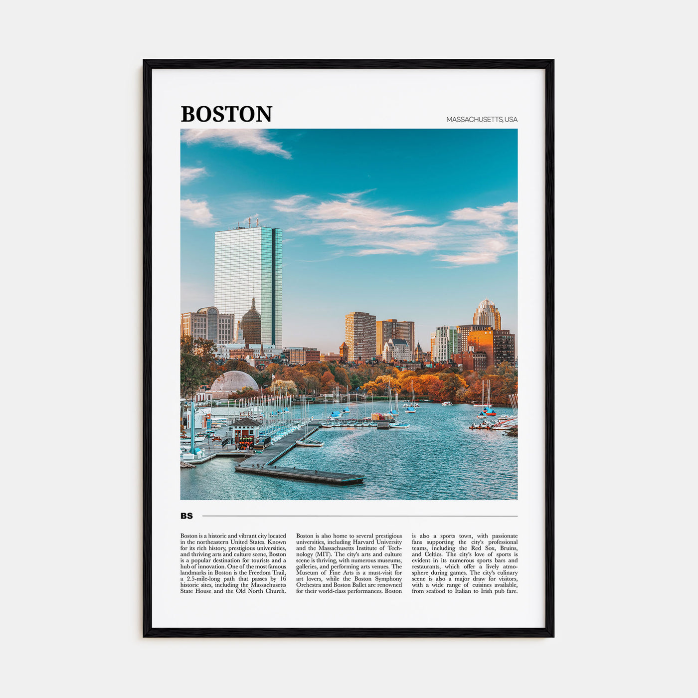 Boston Travel Color No 3 Poster