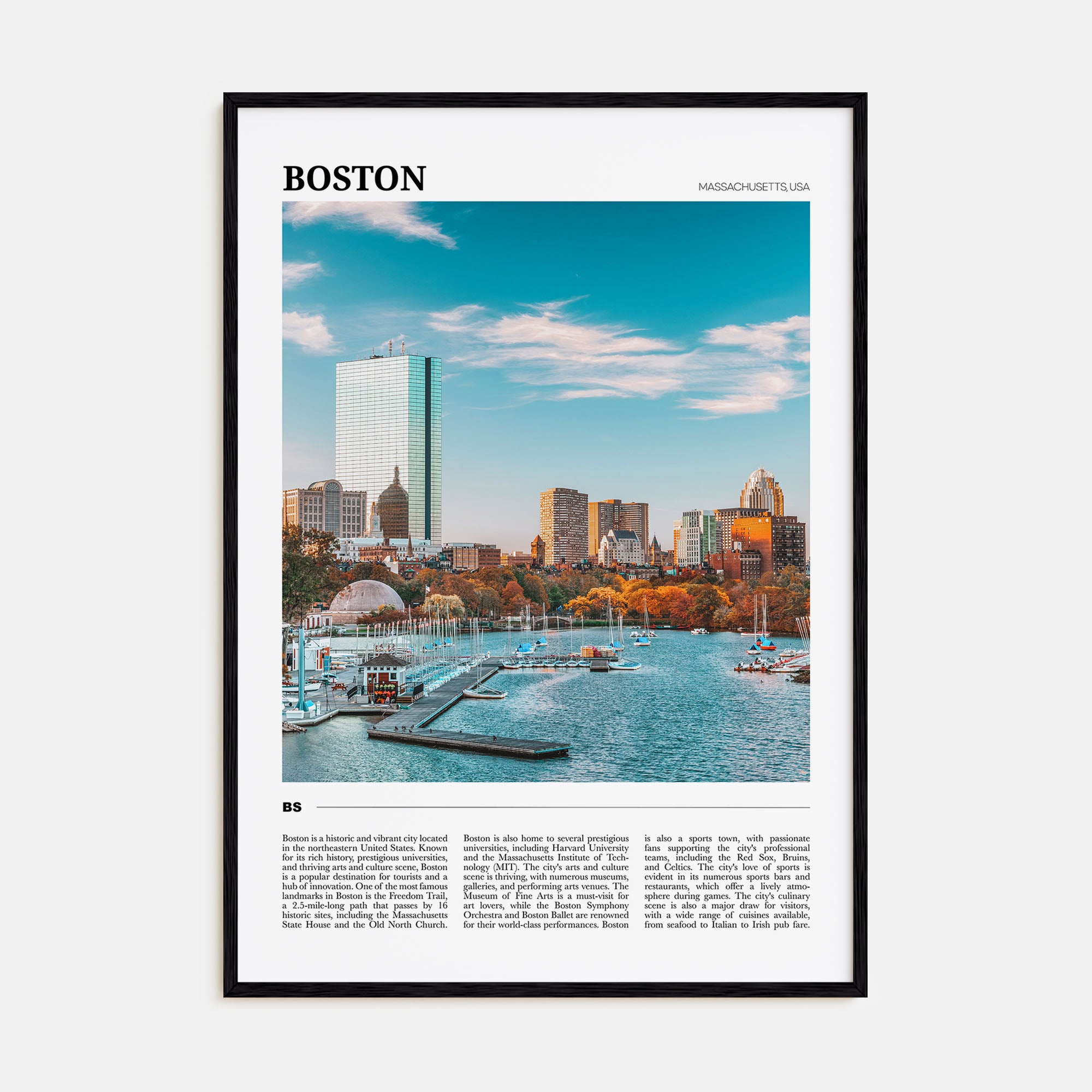 Boston Travel Color No 3 Poster