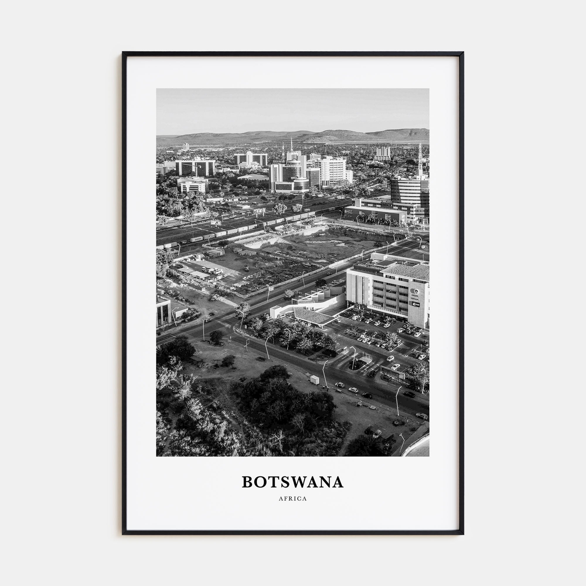 Botswana Portrait B&W Poster