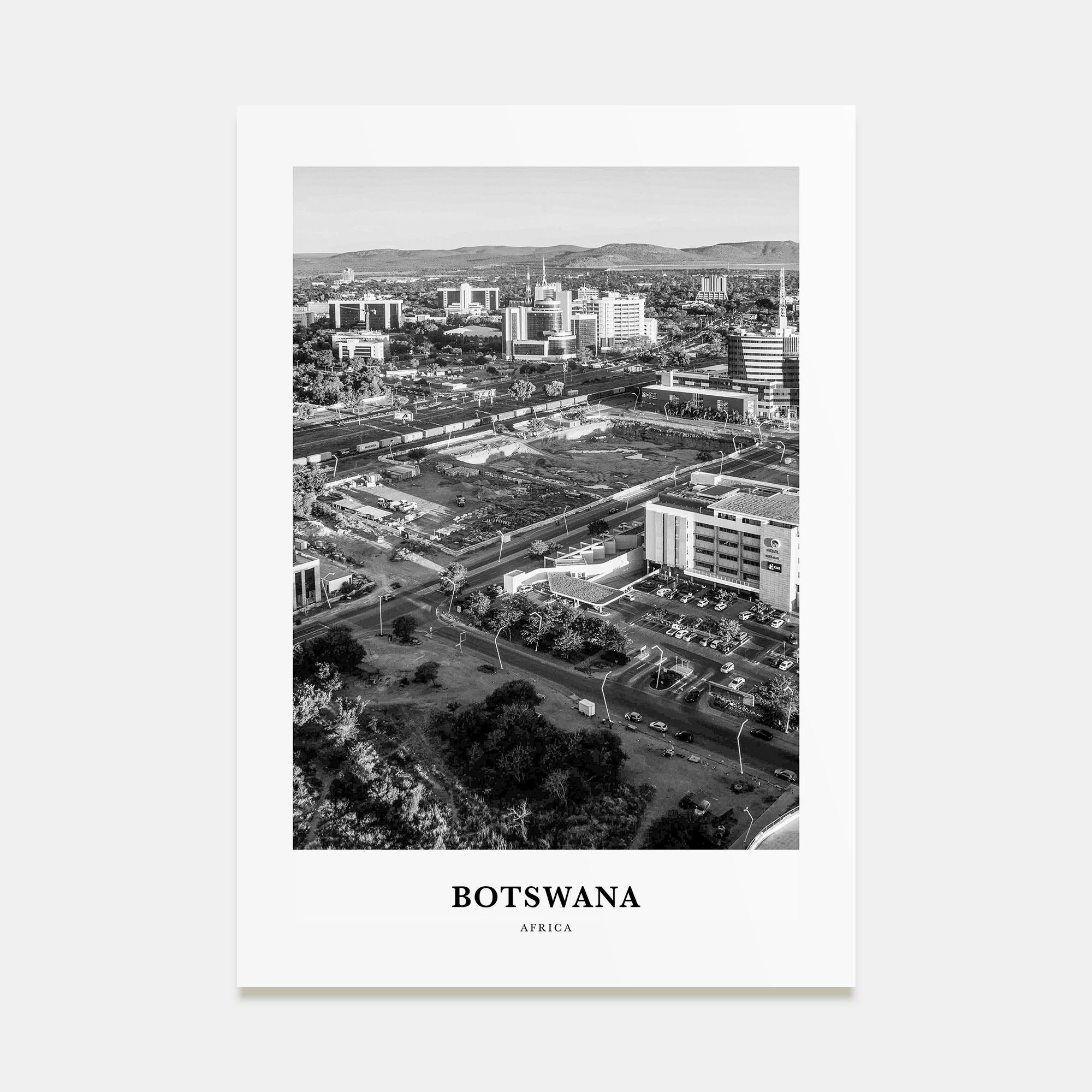Botswana Portrait B&W Poster
