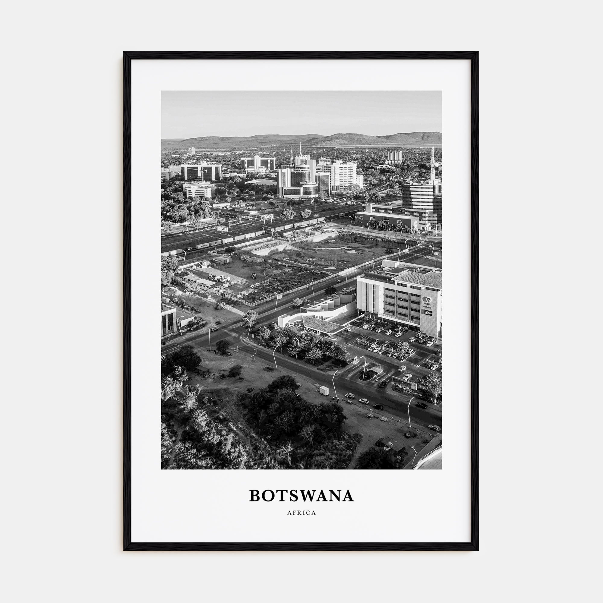 Botswana Portrait B&W Poster