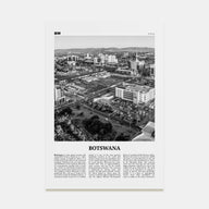 Botswana Travel B&W Poster