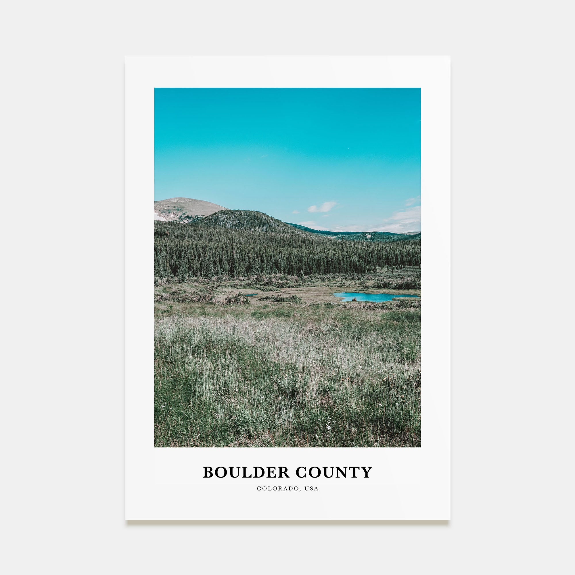 Boulder County Portrait Color Poster