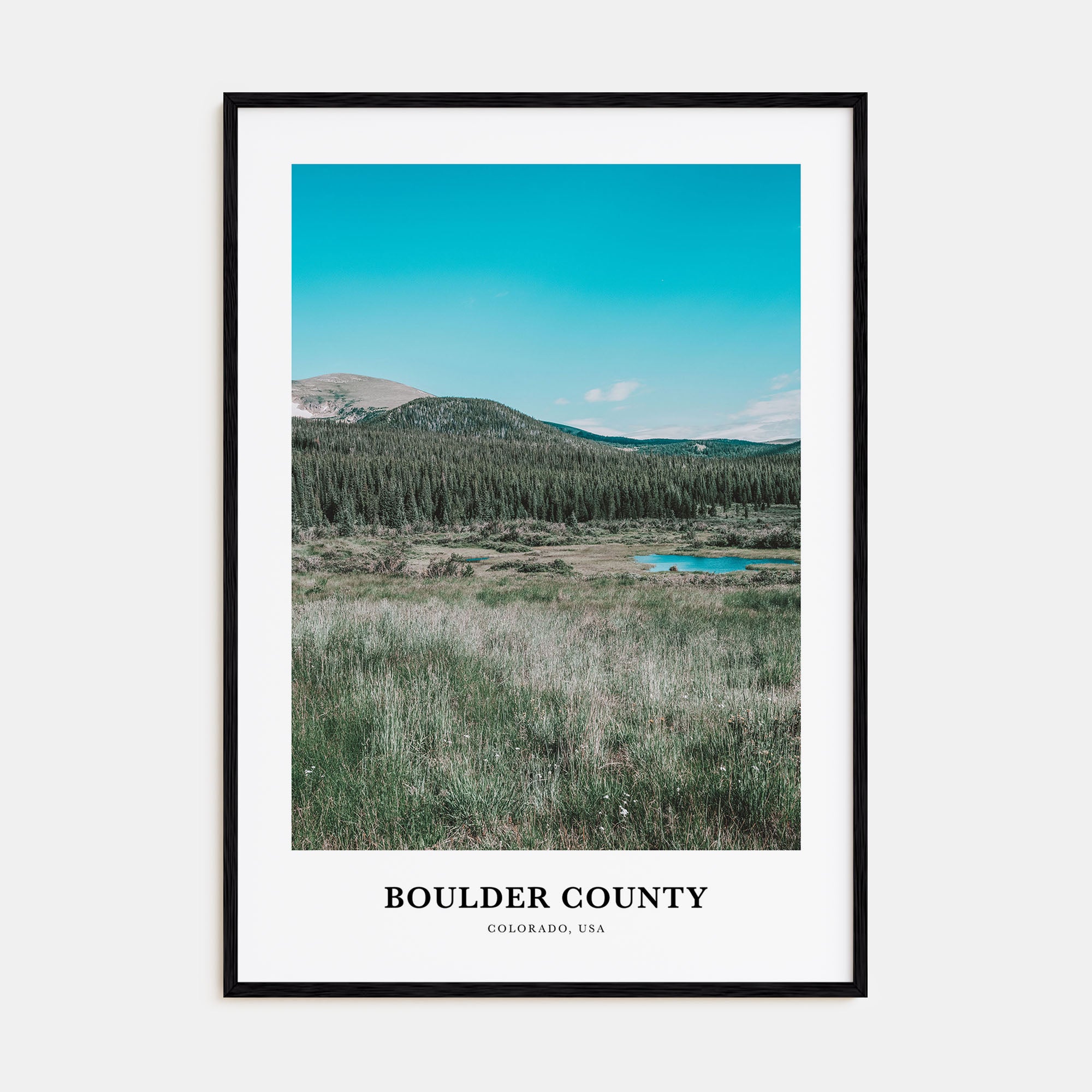 Boulder County Portrait Color Poster