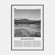 Boulder County Travel B&W Poster