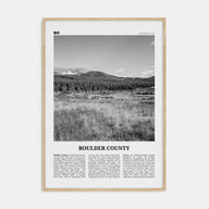 Boulder County Travel B&W Poster