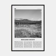 Boulder County Travel B&W Poster
