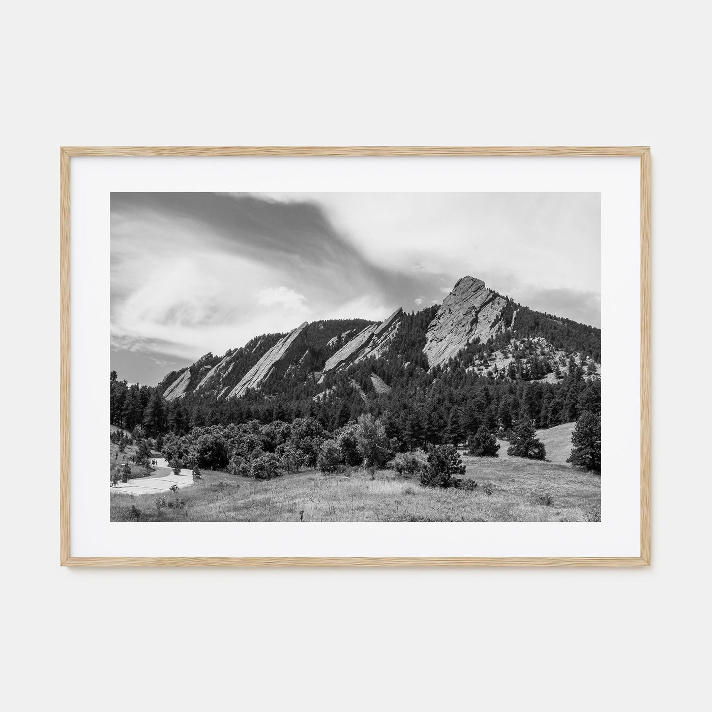 Boulder Landscape B&W Poster