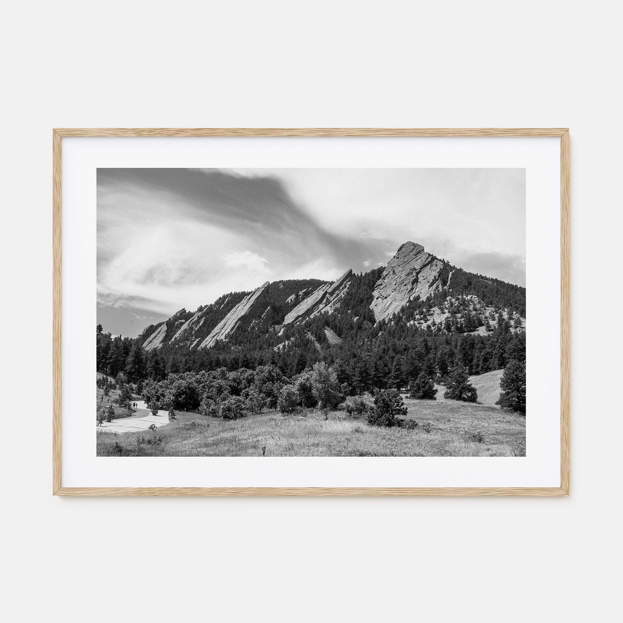 Boulder Landscape B&W Poster