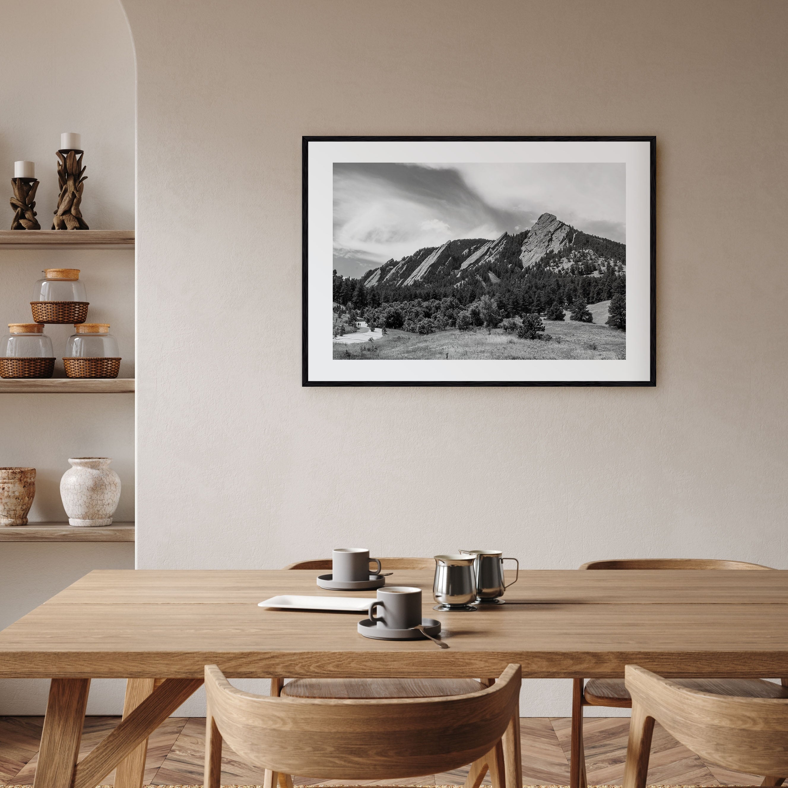 Boulder Landscape B&W Poster