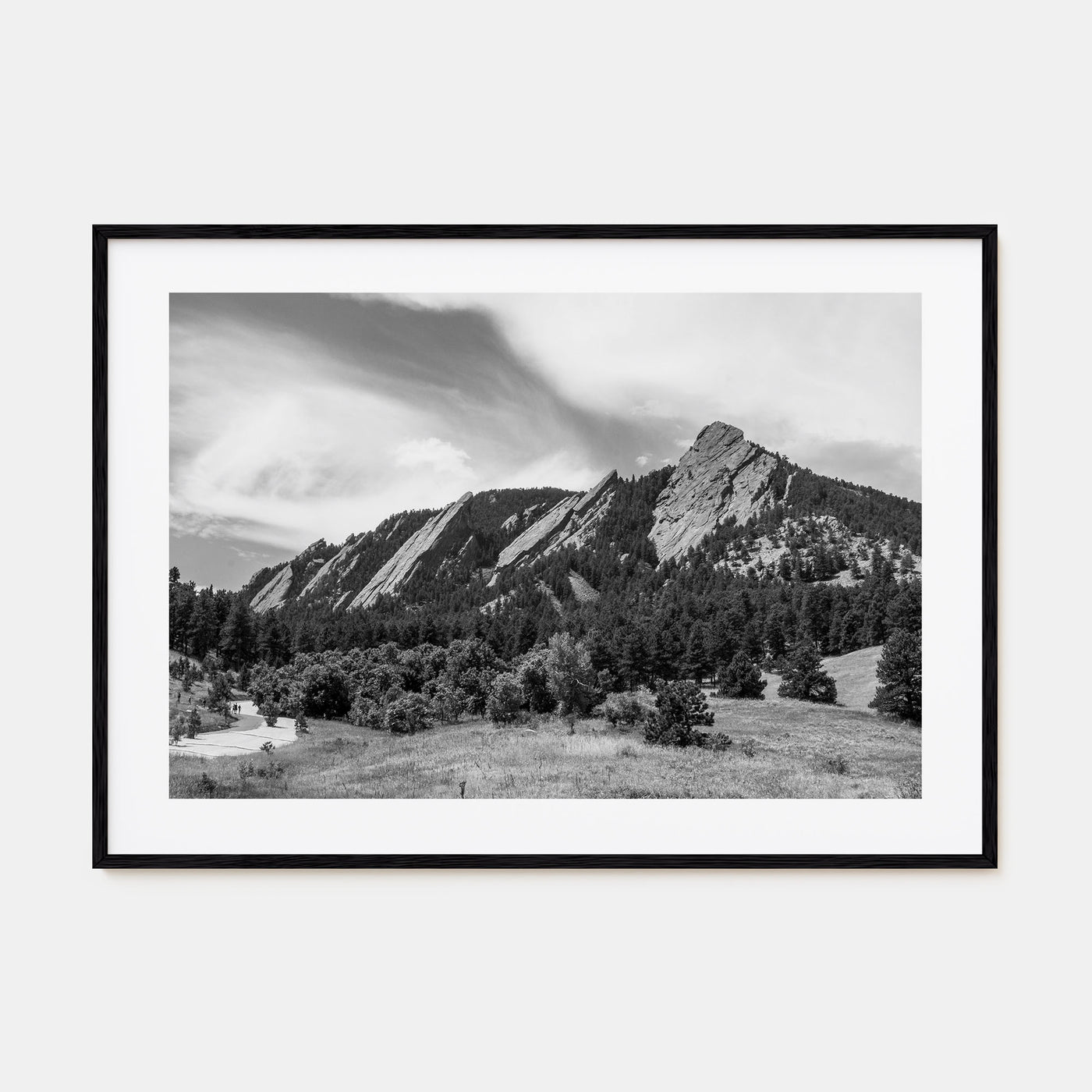 Boulder Landscape B&W Poster