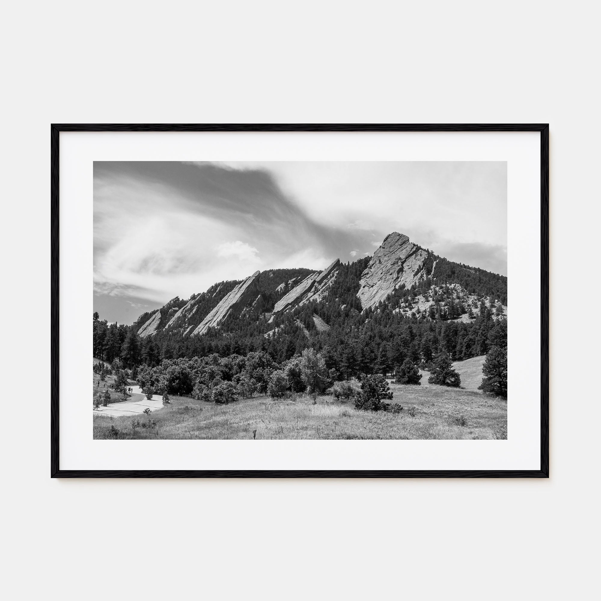 Boulder Landscape B&W Poster