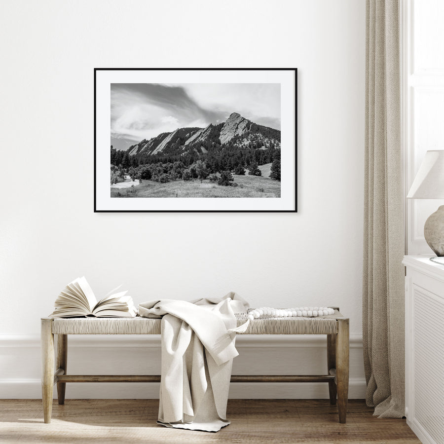 Boulder Landscape B&W Poster