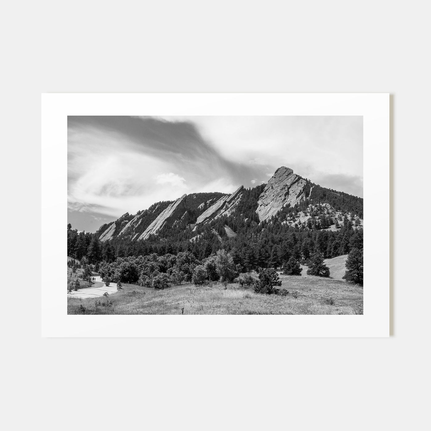 Boulder Landscape B&W Poster