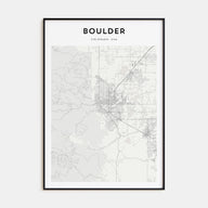 Boulder Map Portrait Poster