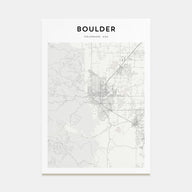 Boulder Map Portrait Poster