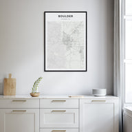 Boulder Map Portrait Poster