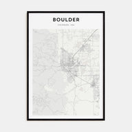 Boulder Map Portrait Poster