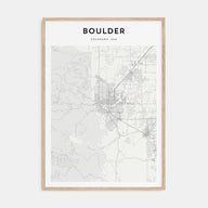 Boulder Map Portrait Poster