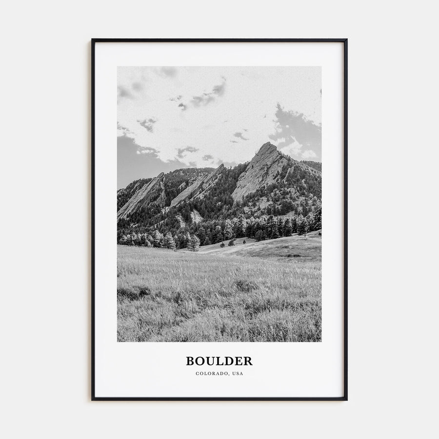 Boulder Portrait B&W No 1 Poster
