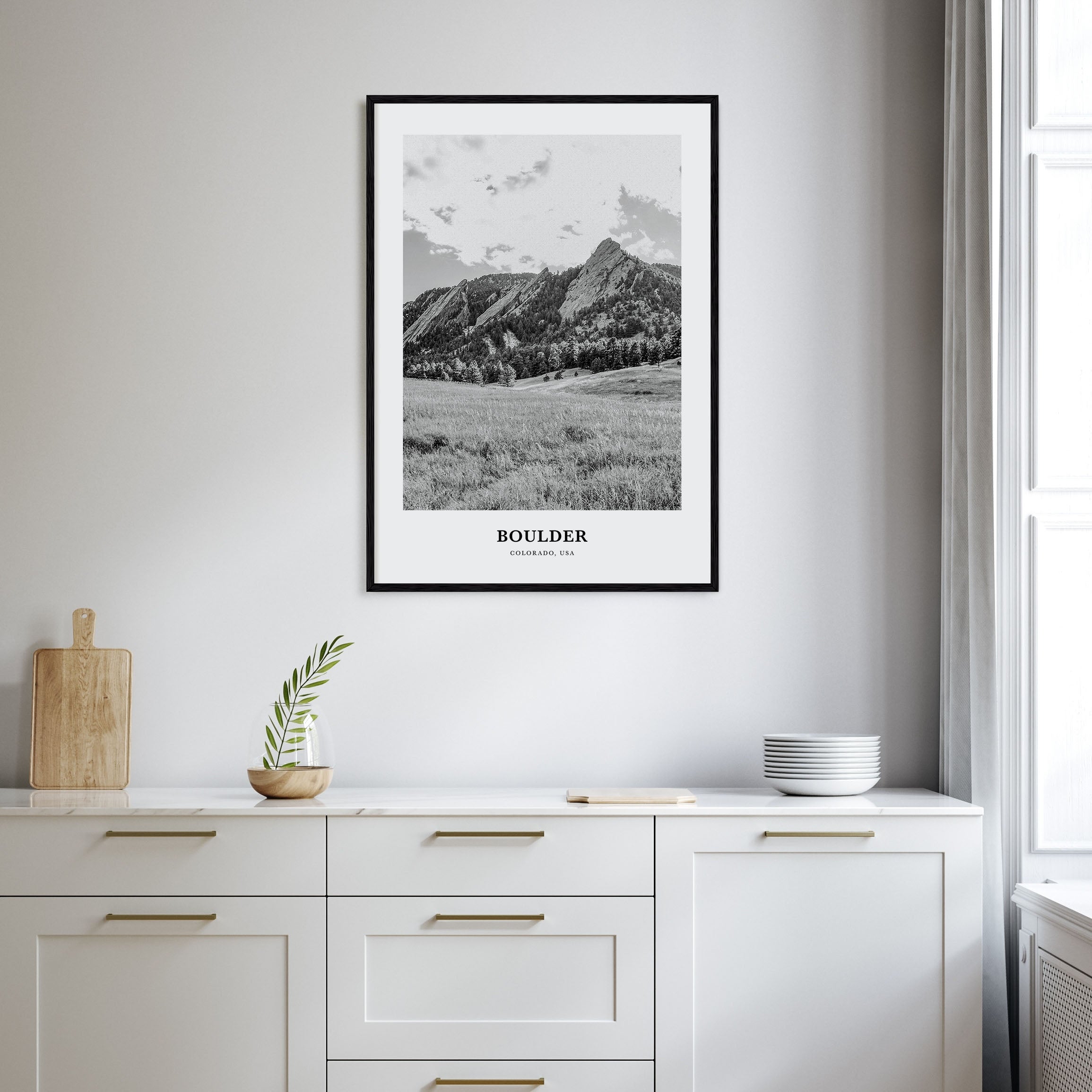 Boulder Portrait B&W No 1 Poster