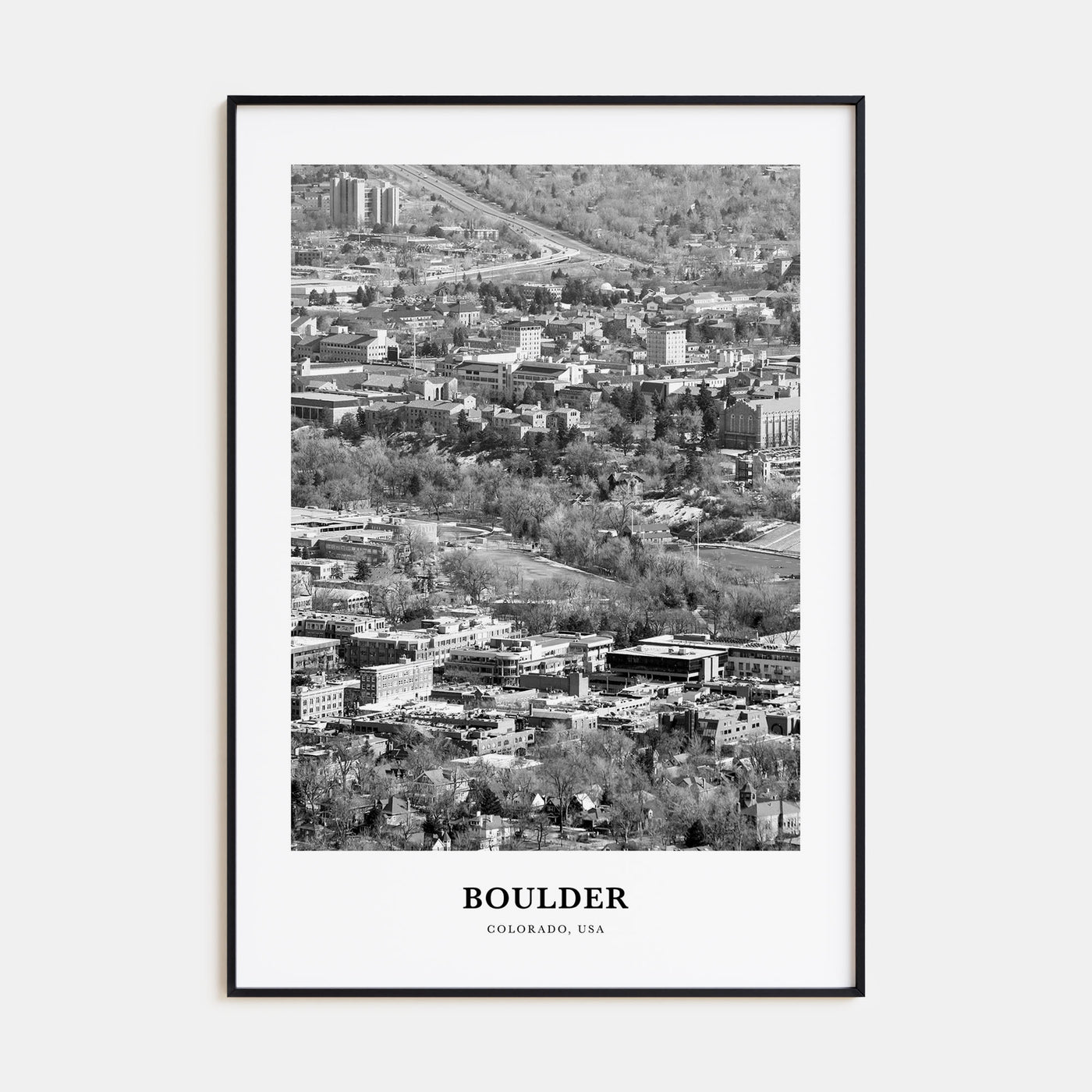 Boulder Portrait B&W No 2 Poster