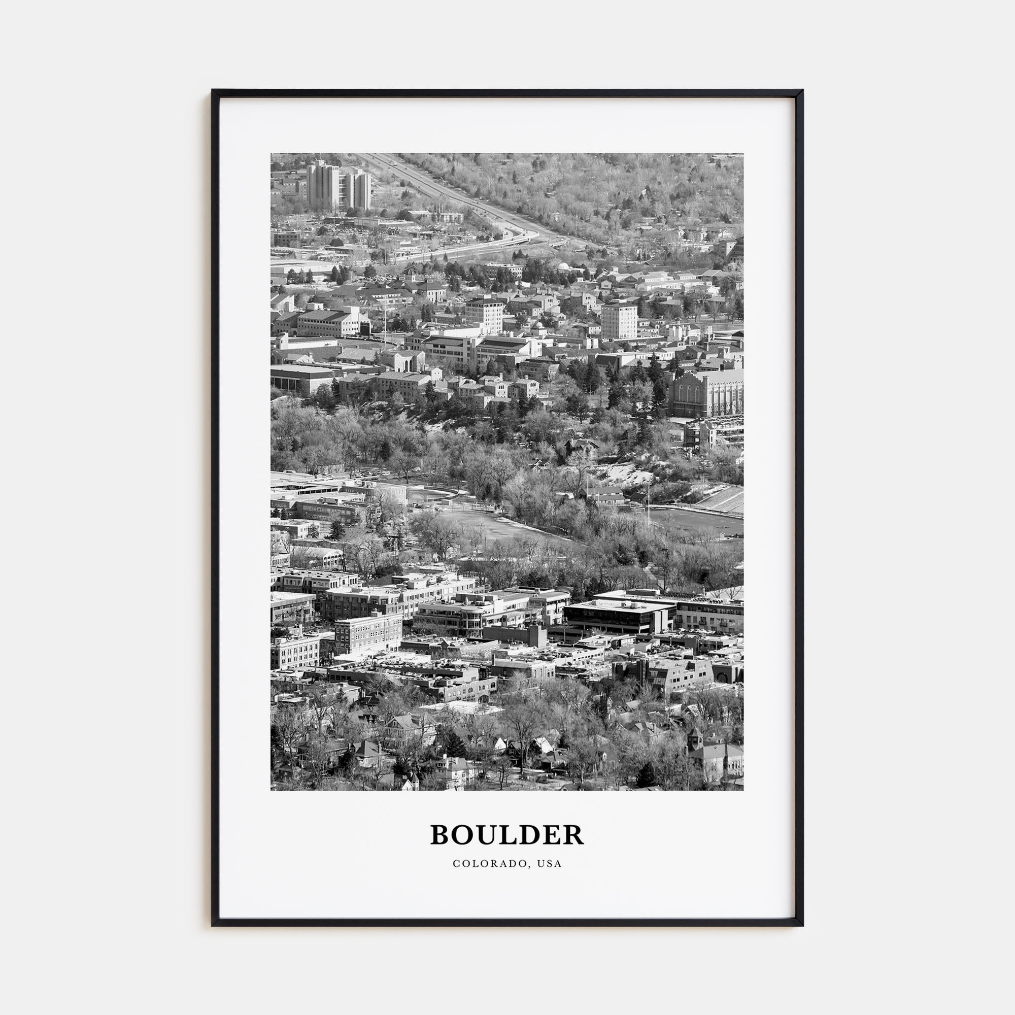 Boulder Portrait B&W No 2 Poster